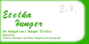 etelka hunger business card